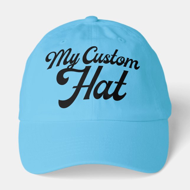 NEON BLUE Custom Baseball Cap Blank (Dad Cap) (Front)