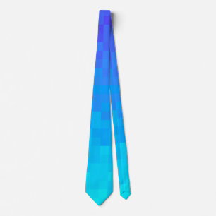 neon blue gradient   pixel square blocks   neck tie