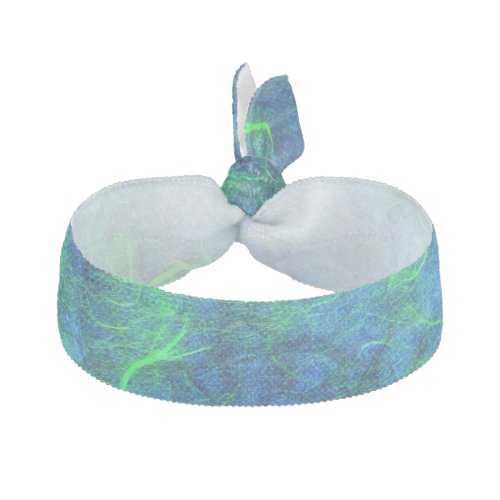 Neon blue green psychedelic Japanese rice paper Hair Tie