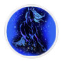 Neon Blue Horse Running At Moonlight Starry Night  Edible Frosting Rounds