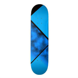 Neon Blue Night Sky With Black Customizable Deck 0