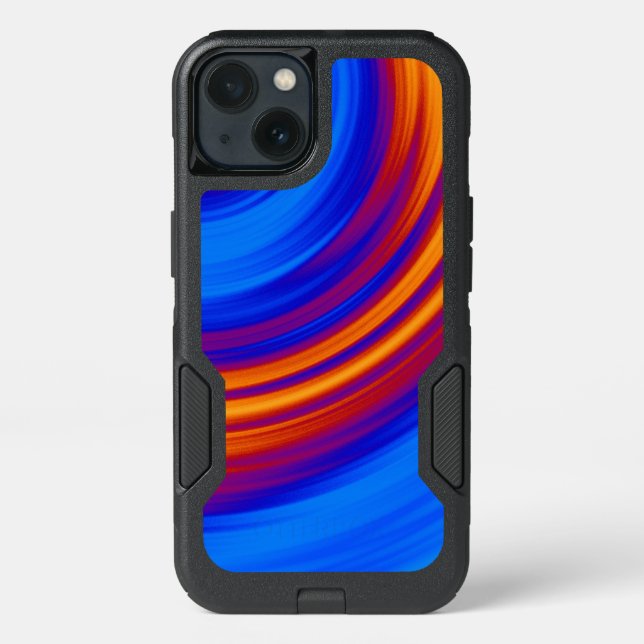 Neon Blue Orange Red Yellow  Otterbox iPhone Case (Back)