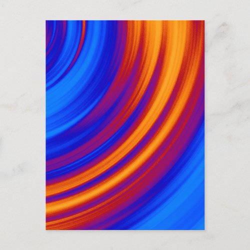 Neon Blue Orange Red Yellow Postcard