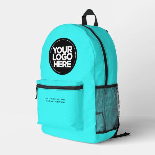 Neon Blue  Personalized Corporate Logo and Text Printed Backpack