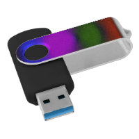 Neon Blue, Purple, Green Orange Swivel USB Drive
