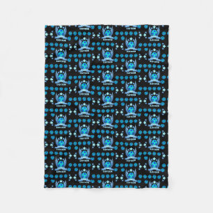Neon Blue Soccer Ball Cool Custom Gifts For Boys Fleece Blanket