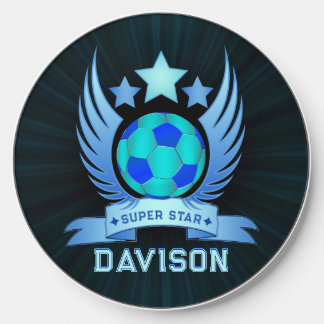 Neon Blue Soccer Ball | Cool Sport Gifts For Boys Wireless Charger