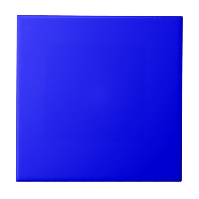 Neon Blue Solid Color Ceramic Tile (Front)