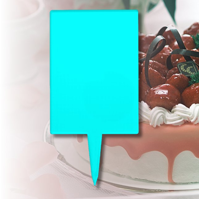Neon Blue Solid Color | Classic Cake Topper (Creator Uploaded)