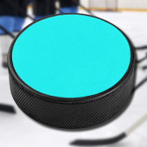 Neon Blue Solid Color | Classic Hockey Puck