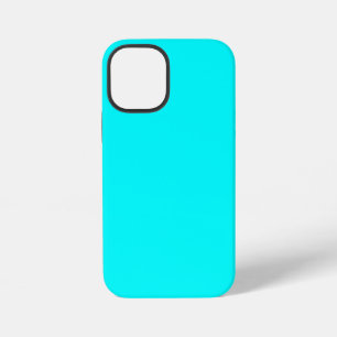 Neon Blue Solid Color Classic iPhone 12 Mini Case