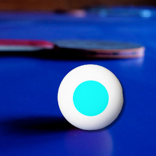 Neon Blue Solid Color Classic Ping Pong Ball
