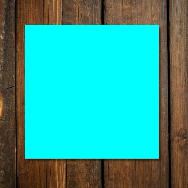 Neon Blue Solid Color | Classic Square Business Card (Creator Uploaded)