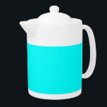Neon Blue Solid Color | Classic Teapot<br><div class="desc">Neon Blue - Introducing the timeless allure of the Solid Color Design: a captivating blend of classic form and elegant simplicity. This design is a celebration of the power and beauty found in a single, striking hue. Exuding sophistication, the solid color design embraces the essence of minimalism, making it a...</div>