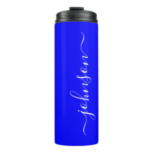 Neon Blue Solid Color Thermal Tumbler