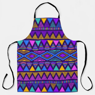 Neon Blue: Tribal Navajo Pattern Apron