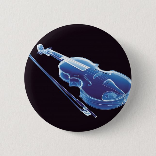Neon Blue Violin Button (Front)