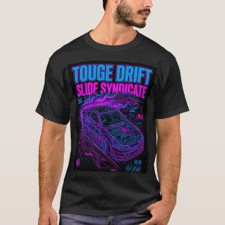 Neon Blueprint Drift Silvia S15 Techwear T-Shirt