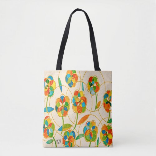Neon Botanical Tote Bag