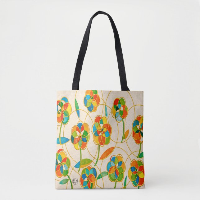 Neon Botanical Tote Bag (Front)