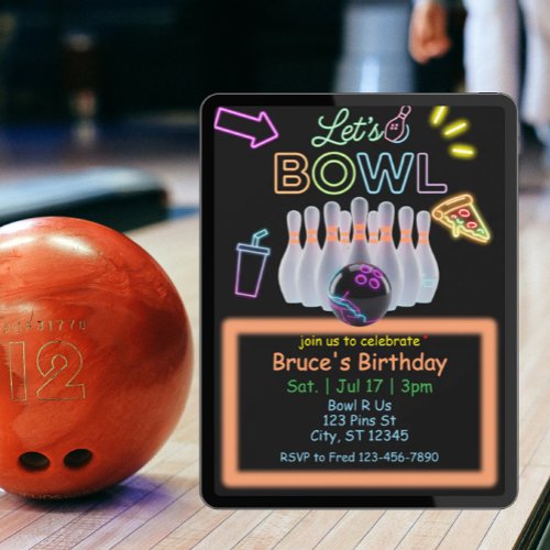 Neon Bowling Birthday