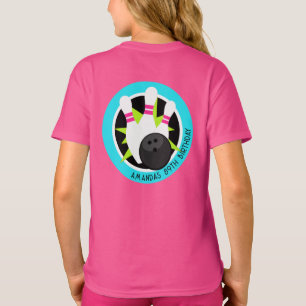Neon Bowling Event Shirt with Name on Front Pocket