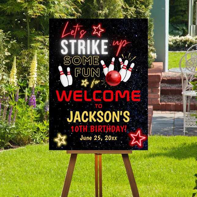 Neon Bowling Party for Kids Foam Board (Creator Uploaded)