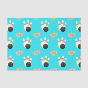 Neon Bowling Party Tissue Paper