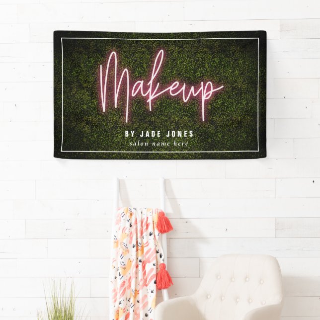 Neon Boxwood Makeup Artist Cosmetologist Banner (Insitu)