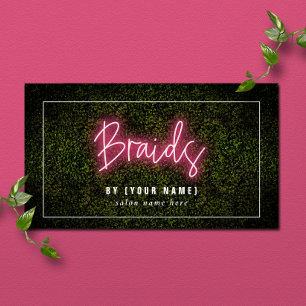 Neon Braids Business Card