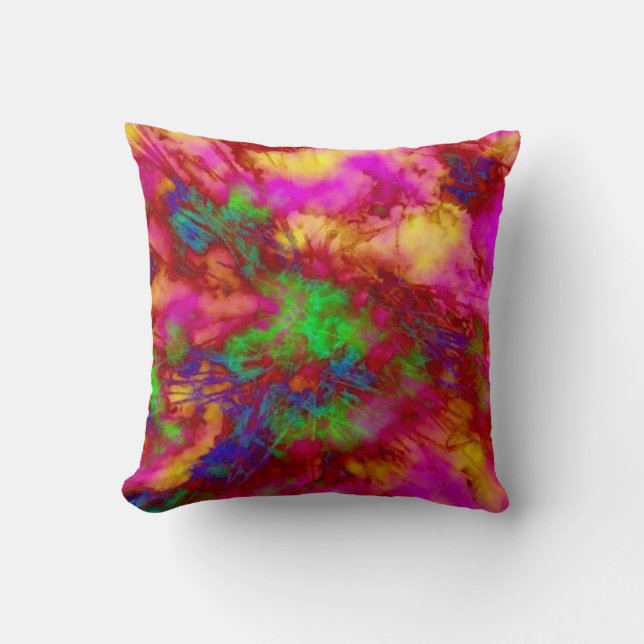 "Neon Branches" pillow (Front)