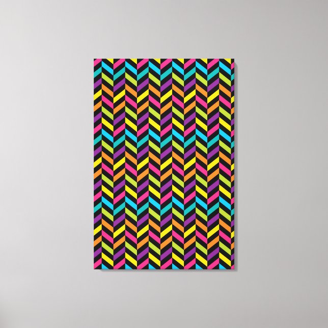 Neon Bright trendy fashion colorful design 1 Canvas Print (Front)