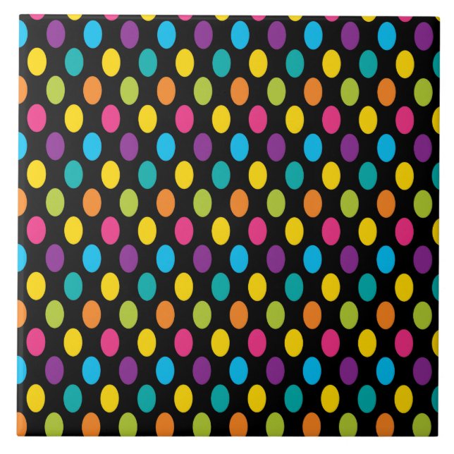 Neon Bright trendy fashion colorful design 3 Tile (Front)