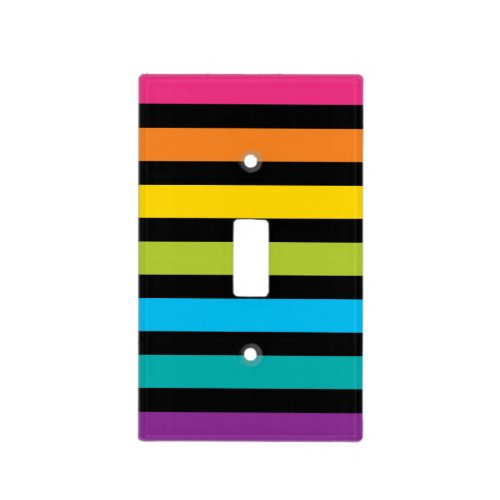 Neon Bright trendy fashion colorful design 4 Light Switch Cover