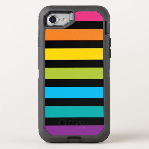 Neon Bright trendy fashion colorful design 4 OtterBox Defender iPhone SE87 Case