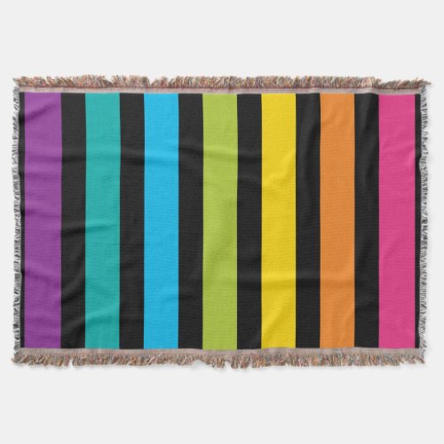 Neon Bright trendy fashion colorful design 4 Throw Blanket