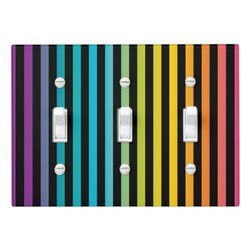 Neon Bright trendy fashion colorful design 6 Light Switch Cover