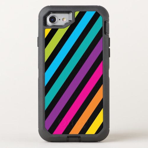 Neon Bright trendy fashion colorful design 7 OtterBox Defender iPhone SE87 Case