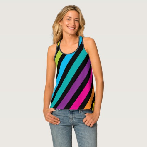 Neon Bright trendy fashion colorful design 7 Tank Top