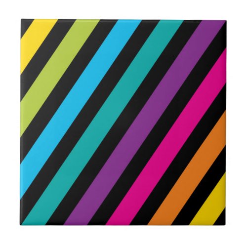 Neon Bright trendy fashion colorful design 7 Tile