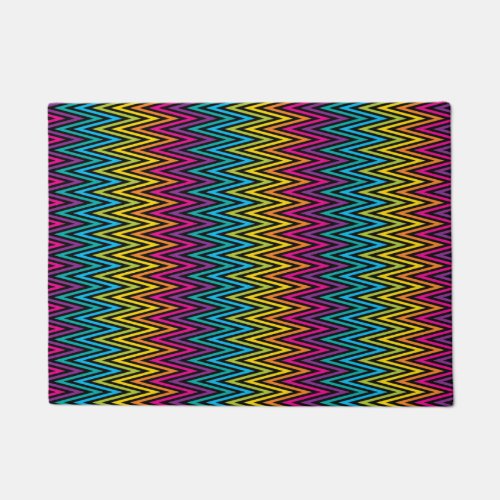 Neon Bright trendy fashion colorful design 8 Doormat