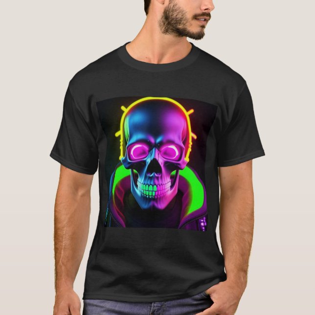 Neon bron skull  T-Shirt (Front)