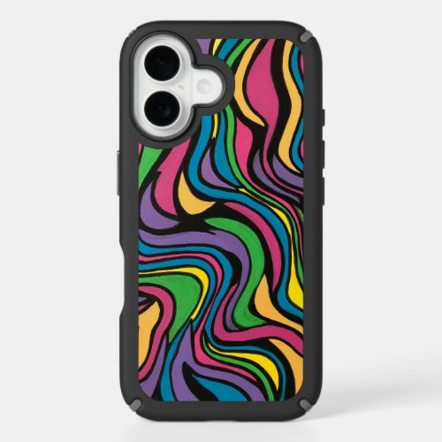 Neon Brook-Hand Painted Abstract Art iPhone 16 Case