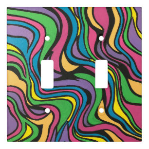 Neon Brook-Hand Painted Modern Art Light Switch Cover