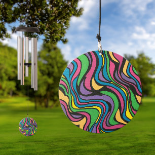 Neon Brook-Psychedelic Abstract Art Wind Chime