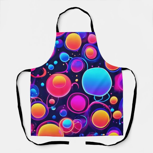 Neon Bubble Pattern Apron (Front)