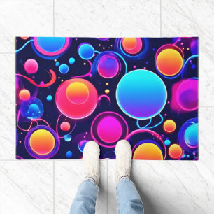 Neon Bubble Pattern Doormat