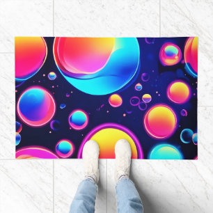 Neon Bubble Universe Doormat