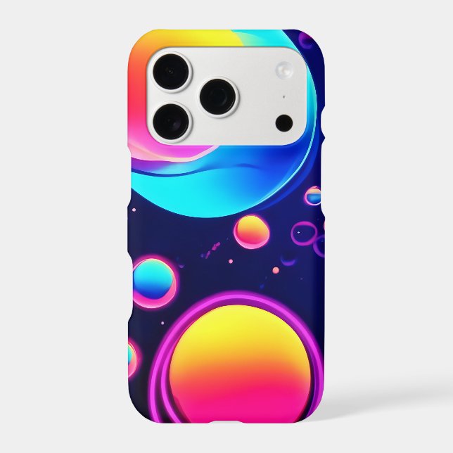 Neon Bubble Universe Iphone Case (Back)
