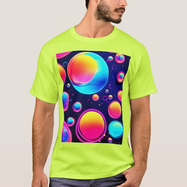 Neon Bubble Universe T-Shirt (Front)